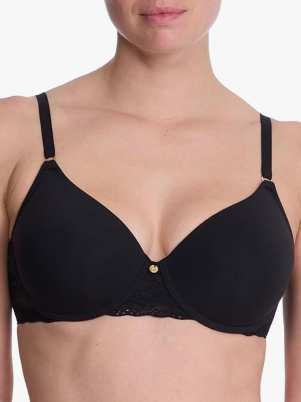 NATORI Women’s 721154 Bliss Perfection T-shirt Bra Black Size 36DD Lace Floral
